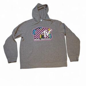 Gray MTV Music Television Men's Hoodie